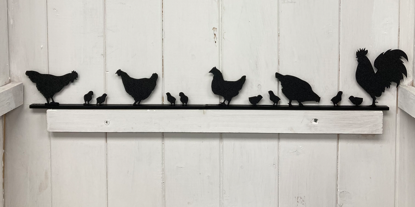 Cockeral, Hens and Chicks - Shape Shadows