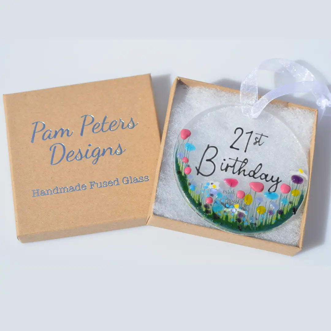 Special Birthday Fused Glass Hangings