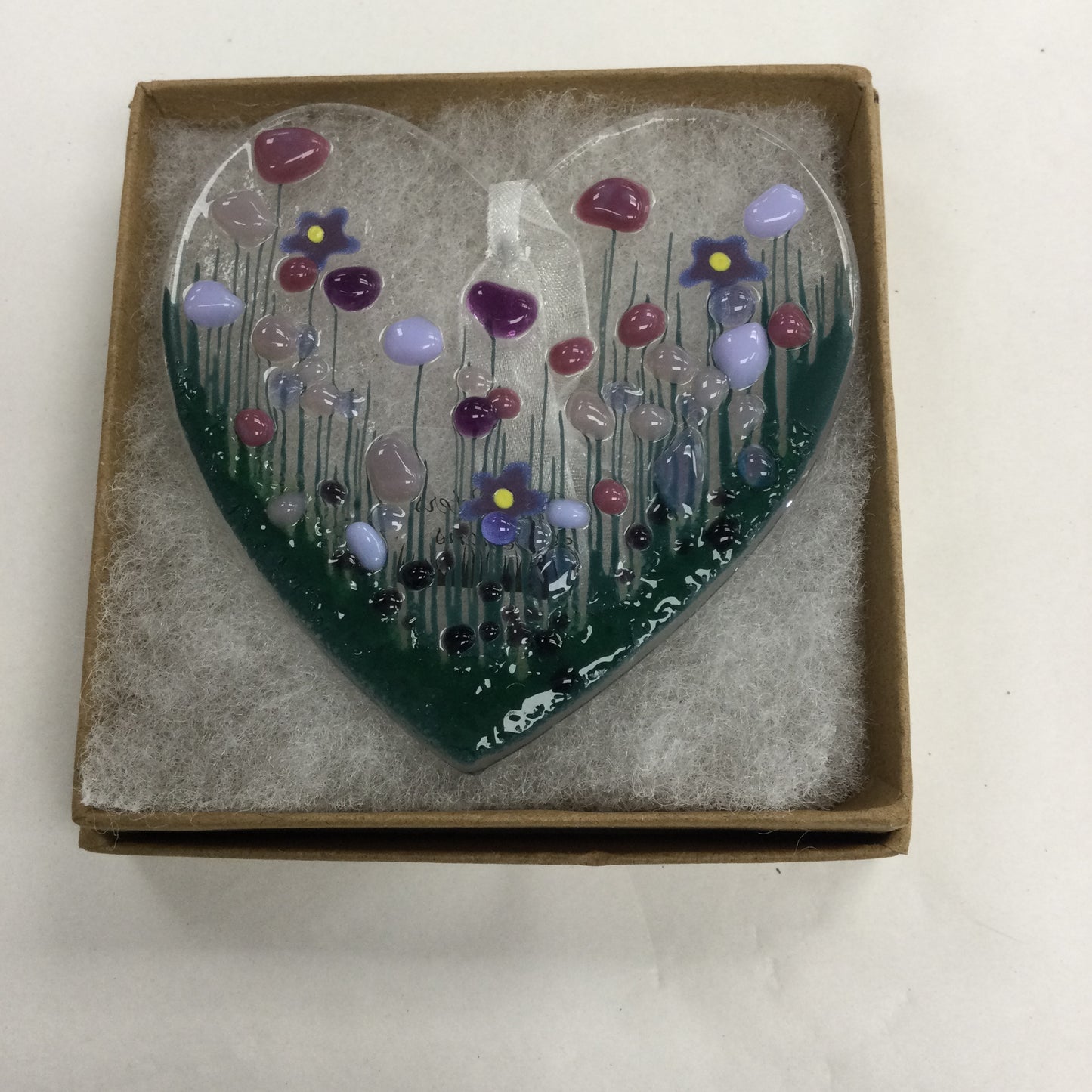 Fused Glass Heart Hangings