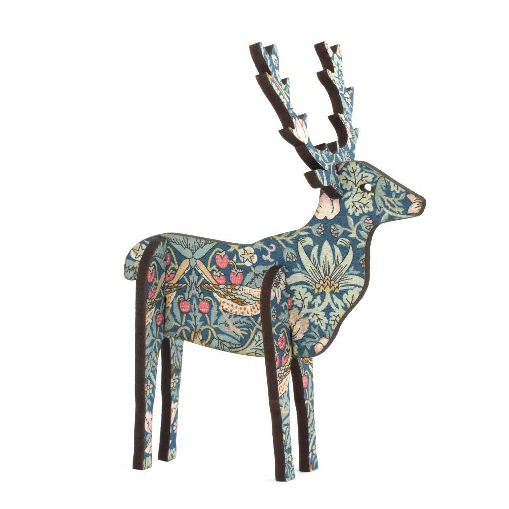 Cerf 3D debout en bois (grand)