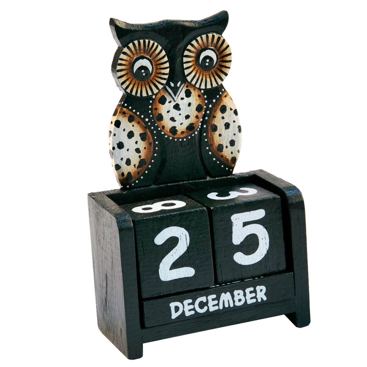 Owl Perpetual Calendar Large (Brown)