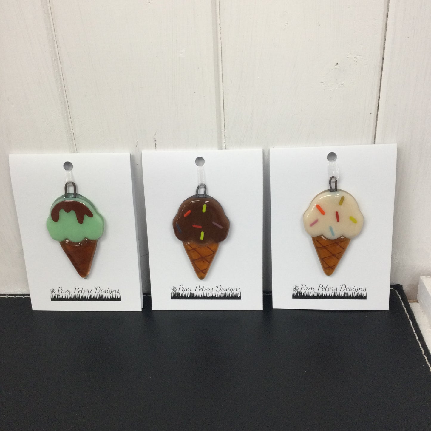 Fused Glass Ice cream Hanging