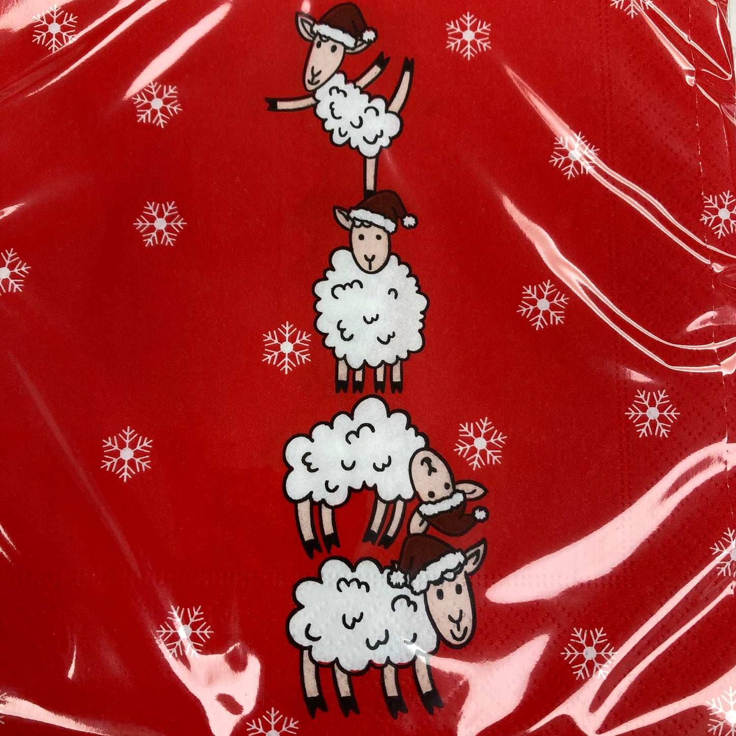 Serviettes 33 cm Mouton de Noël