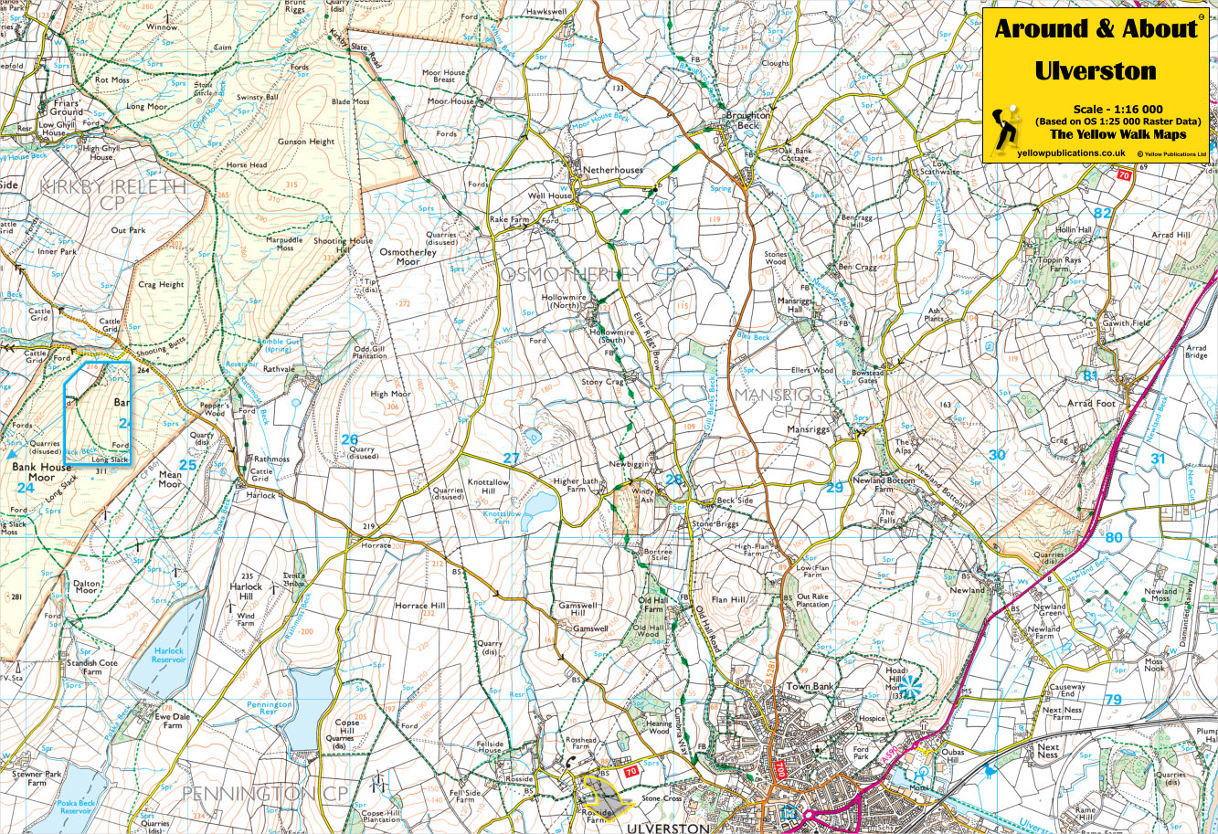 Around and About Ulverston Walking Map