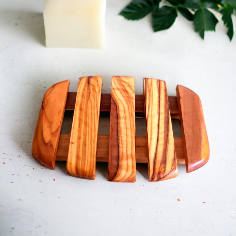 Olive Wood Soap Dish The Coast Office
