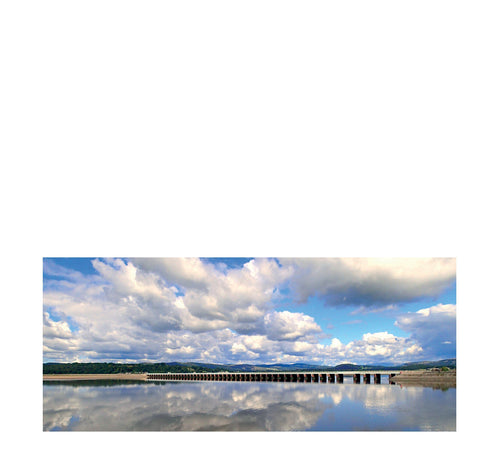 Summer clouds, Arnside Viaduct, Cumbria - Andy Mortimer Photograpic Card - The Coast Office