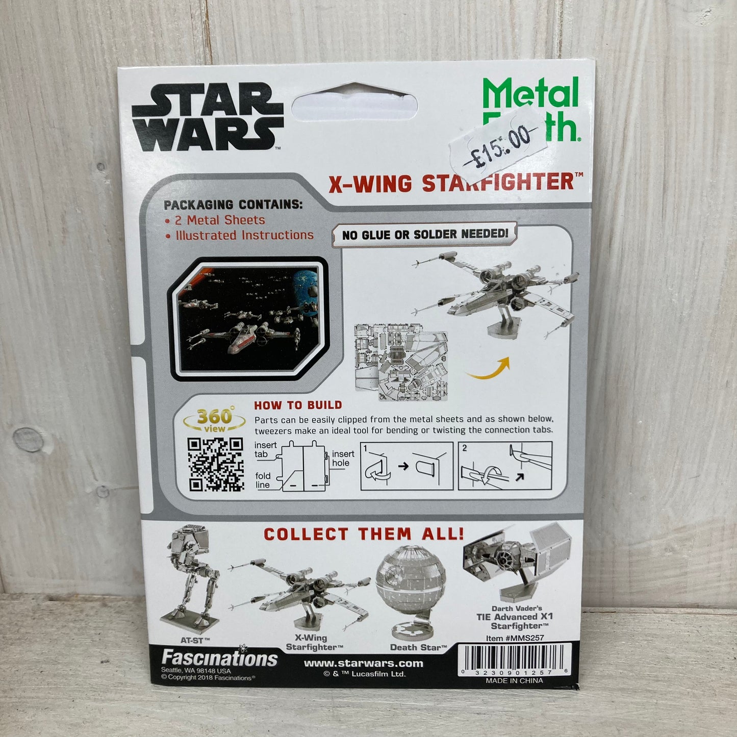 3D Metal Earth Star Wars Model Kit: X-Wing Fighter - The Coast Office