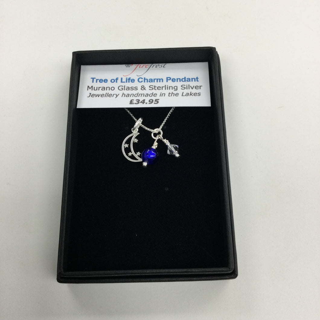Moon and Stars Charm Pendant