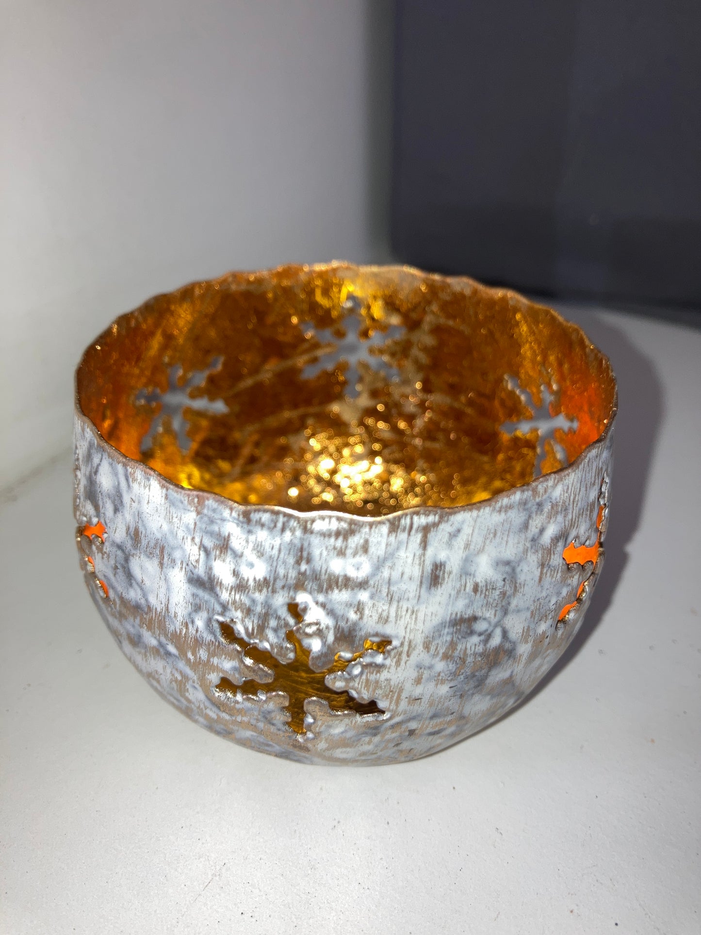 Set of 2 Snowflake votives