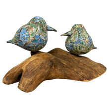 Load image into Gallery viewer, Two Painted Abstract Birds on root

