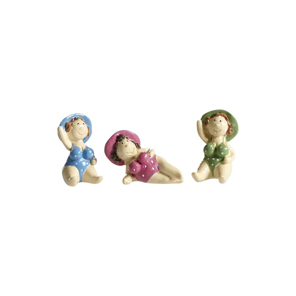 3pc Ceramic Bathing Ladies (Miniature)