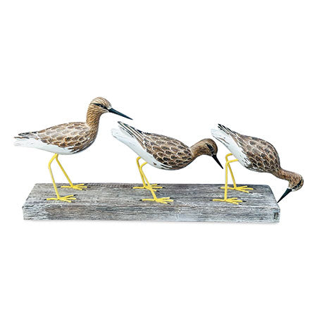 Three Sandpipers on a plinth