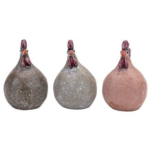 Load image into Gallery viewer, 3pc Hen Set (Terracotta, Grey, Light Grey)
