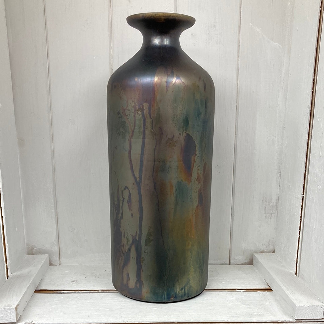 Vase Antique en Verre Noir