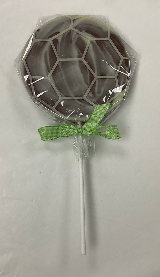 Handmade Large Football Chocolate Lolly