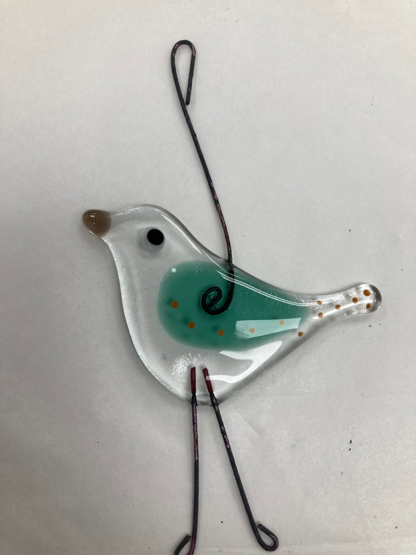 Fran Brown: Fused Glass Bird Hanging