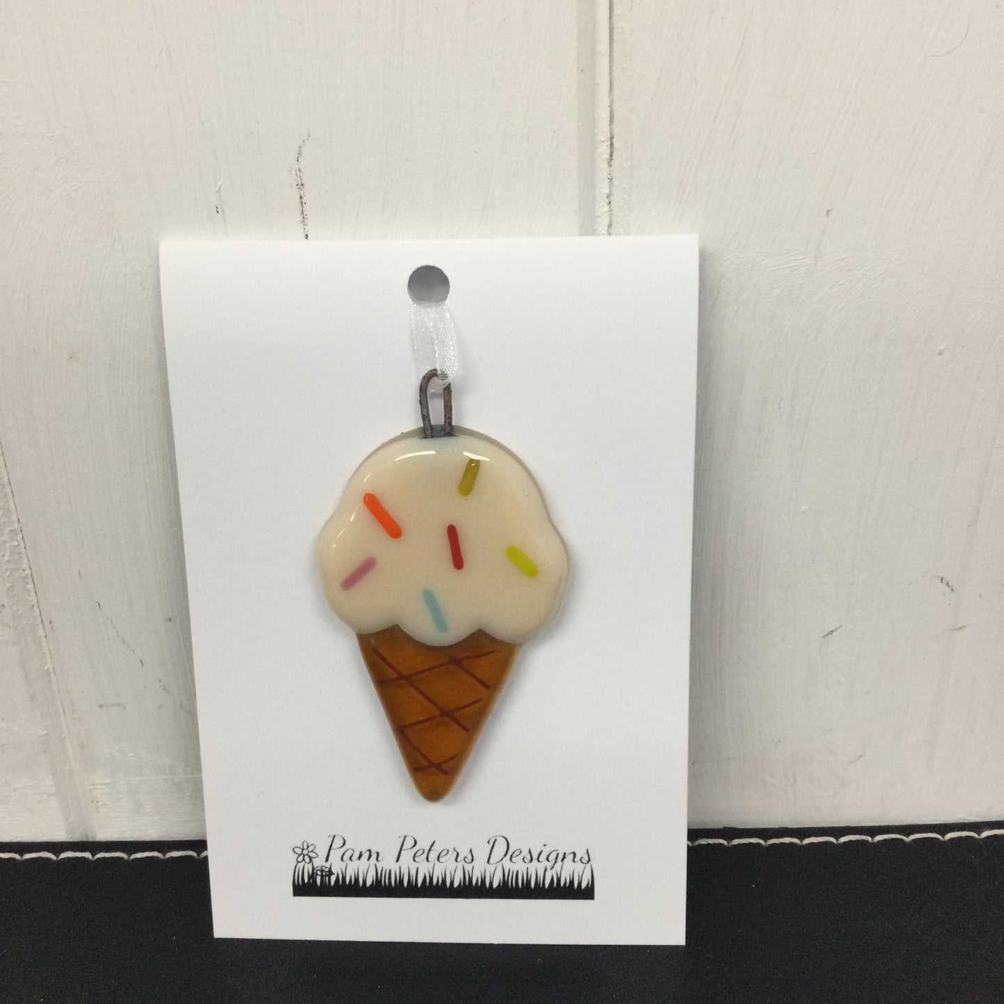 Fused Glass Ice cream Hanging