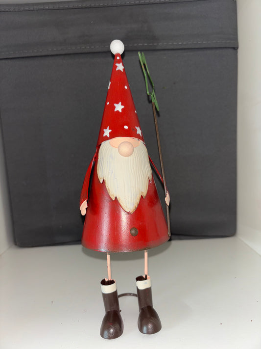 Small Metal Father Christmas with Star
