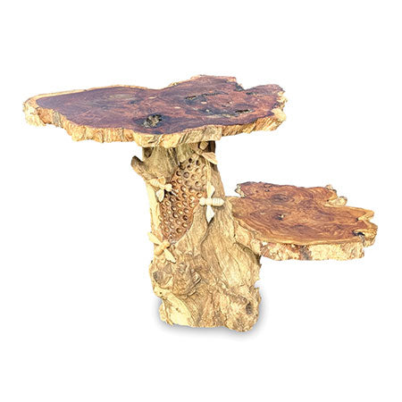 Driftwood Beehive Lamp Table