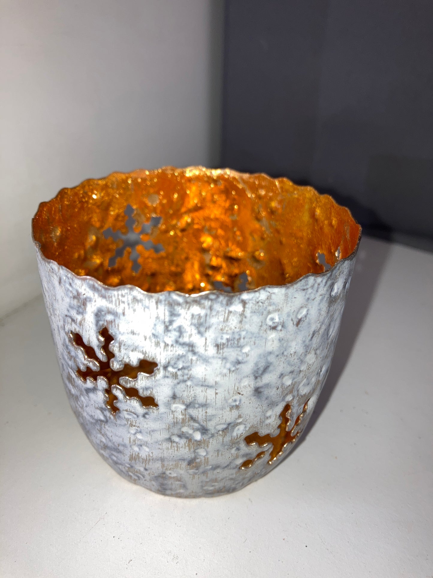 Set of 2 Snowflake votives