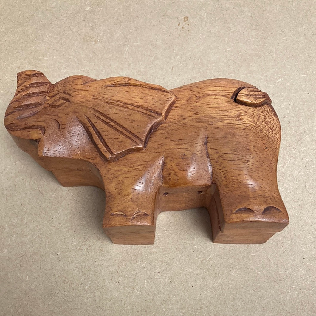 Boîte à puzzle éléphant en bois