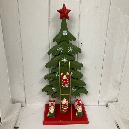 Small Xmas Tree with ladder and santas