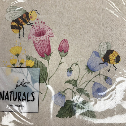 Bee Beautiful Naturals 33cm Napkins
