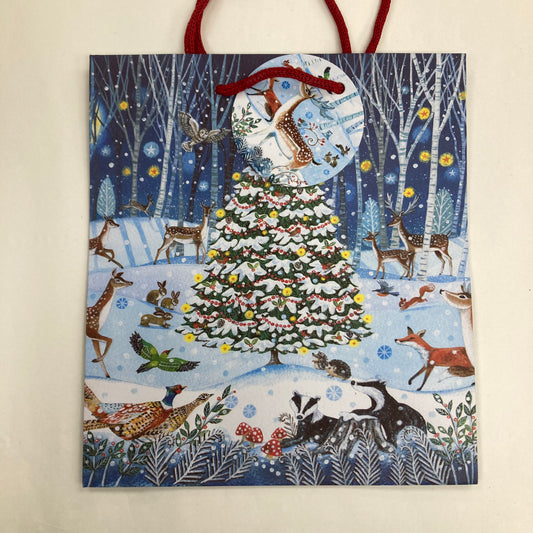 Winter Woodland Christmas Gift Bag