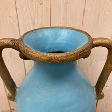 Charger l&#39;image dans la galerie, Grand vase à anse (bleu sarcelle pastel)
