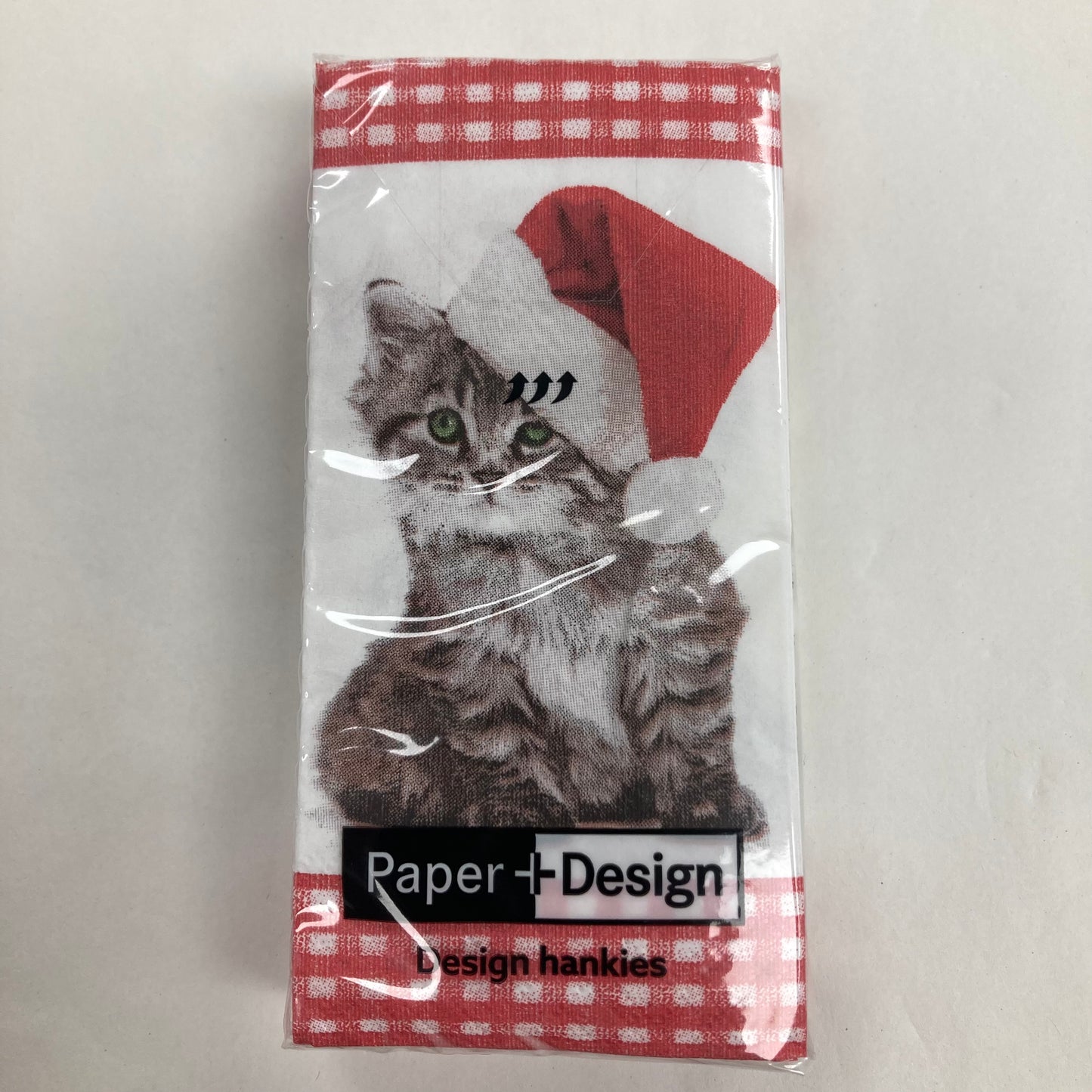 Cat with Santa Hat Hankies
