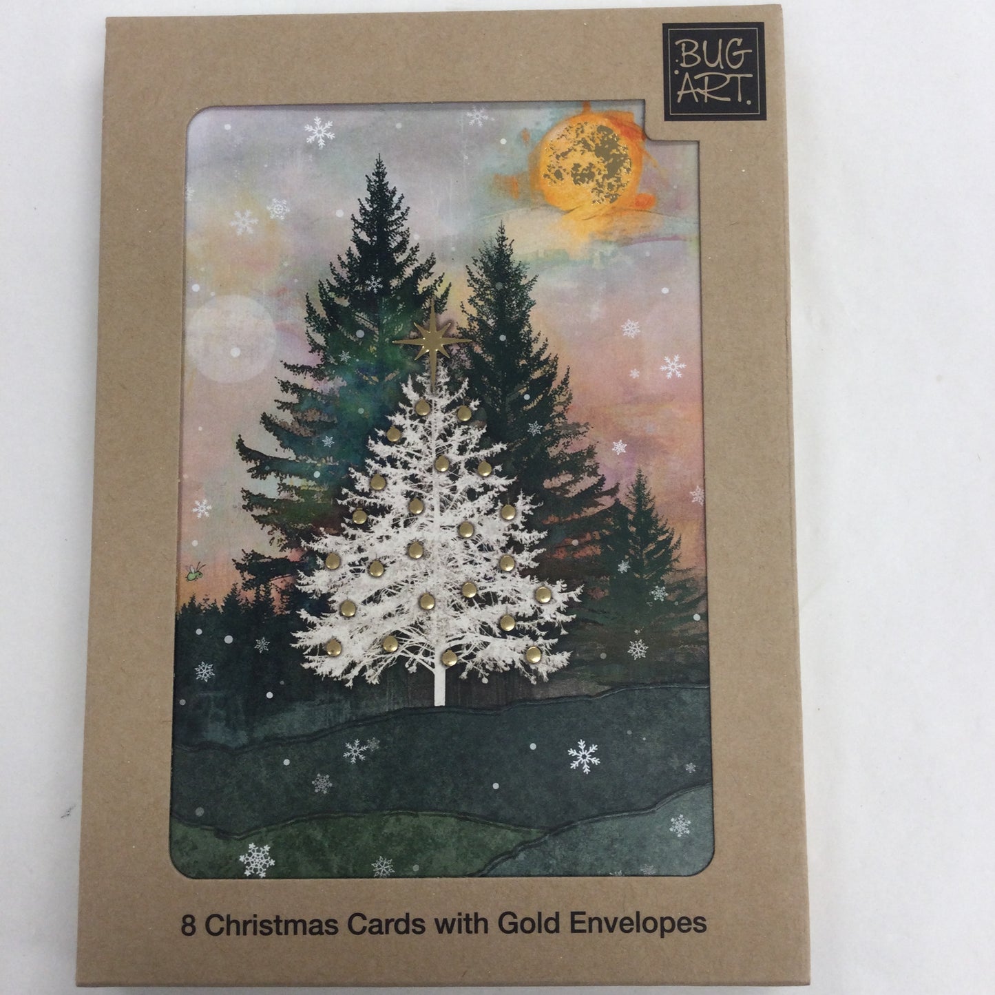 White Fir Tree Box of Christmas Cards
