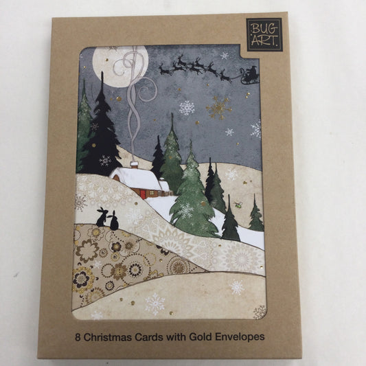 Winter Cottage Box of Christmas Cards