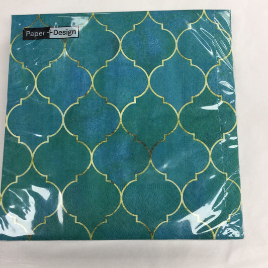 Gold Tile Napkins 33cm
