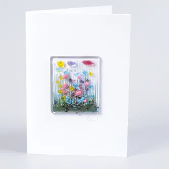 Pam Peters: blanco kaarten van gesmolten glas 