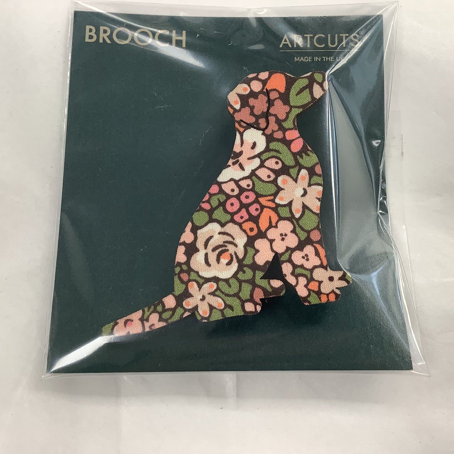 Sitting Dog Brooch