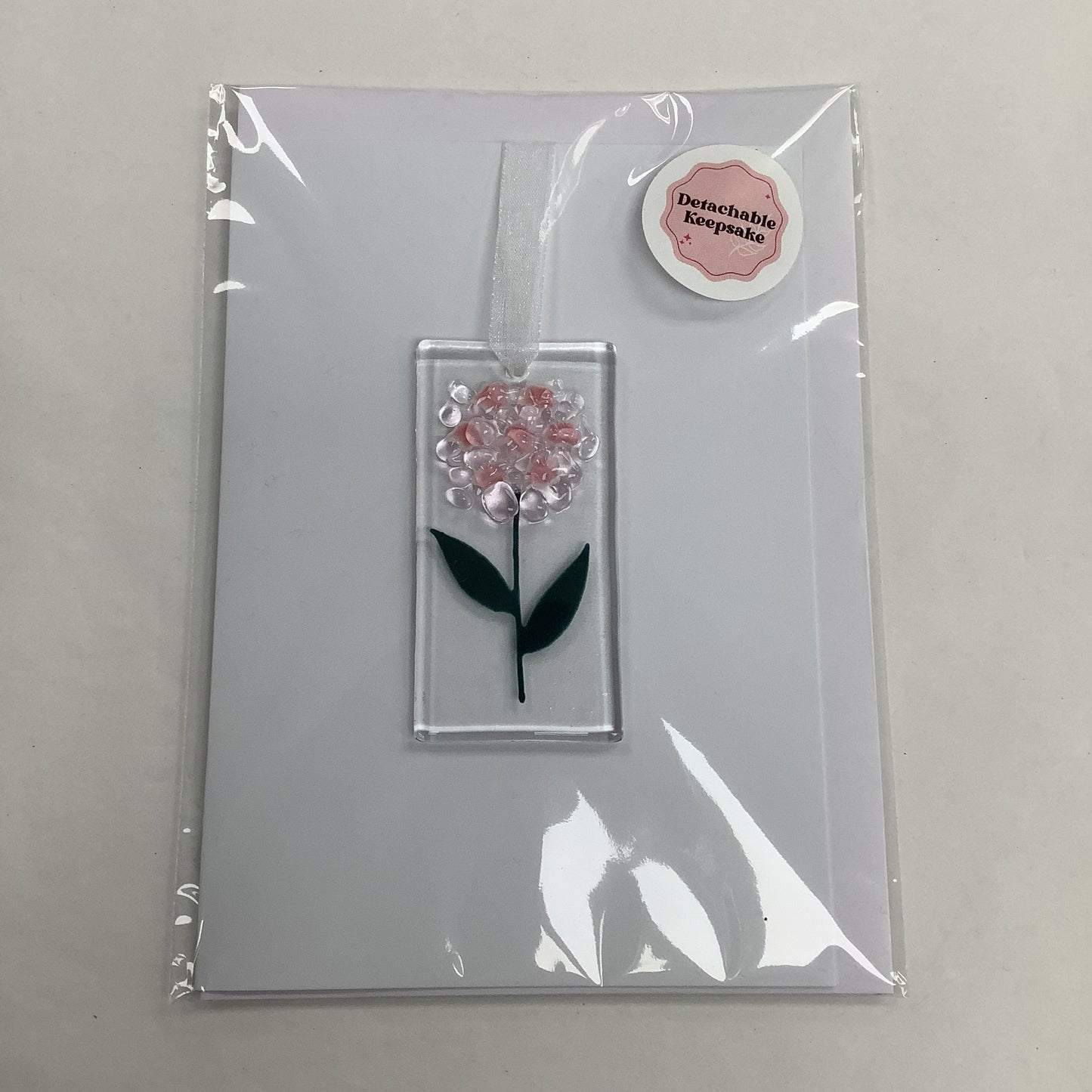 Fused Glass Hydrangea Card