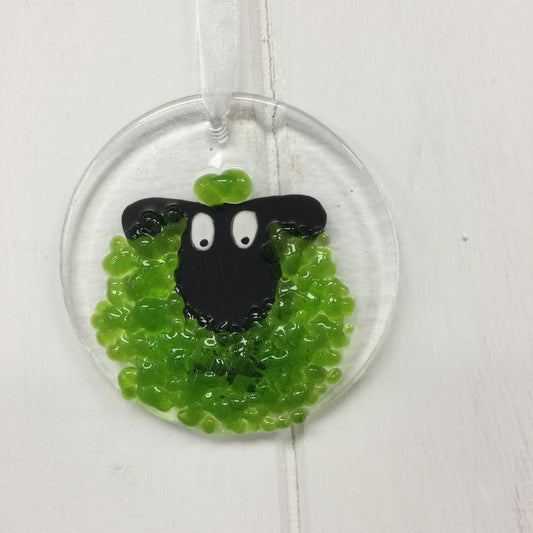 Fused Glass Sheep Hangings (various colours)