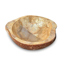 Afbeelding in Gallery-weergave laden, Kokosnootkom met parelinleg (goud of wit)
