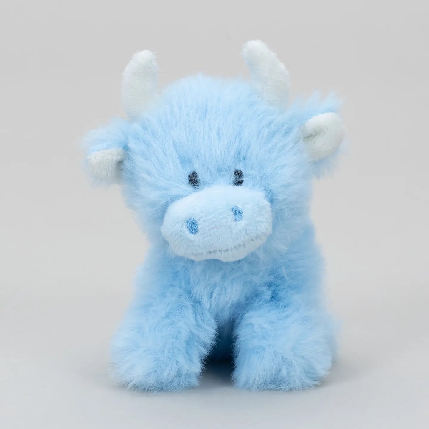 Baby Blue Mini Highland Cow Soft Toy COOllectible Cow