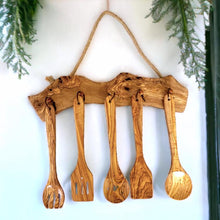 Load image into Gallery viewer, Cutlery Utensils Set:  Olive Wood
