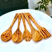 Charger l&#39;image dans la galerie, Ensemble d&#39;ustensiles de coutellerie : Bois d&#39;Olivier
