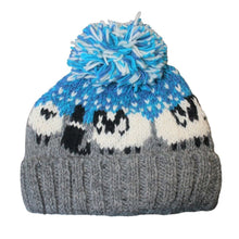Cargar imagen en el visor de la galería, Sheep and Sheepdog Hat (100% Hand Knitted Wool)
