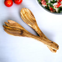 Cargar imagen en el visor de la galería, Salad set:  Olive Wood
