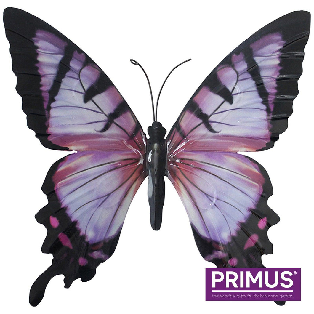 Large Purple and Black Metal Butterfly - The Coast Office