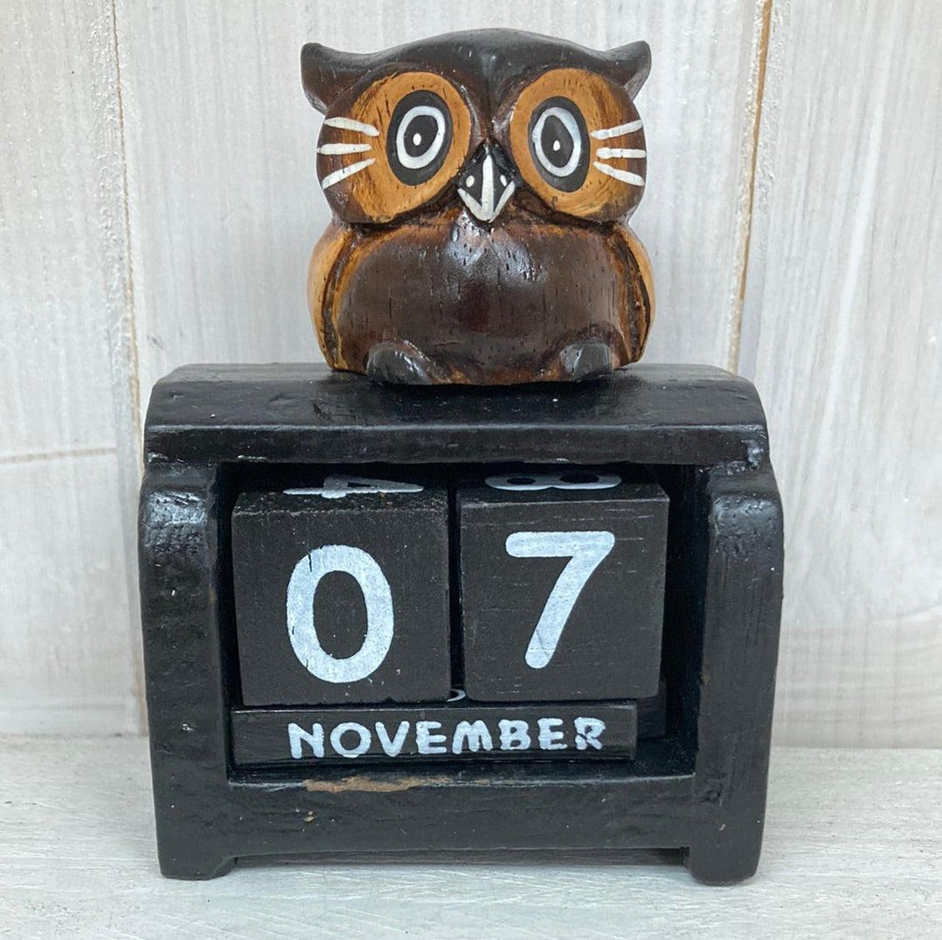 Owl Miniature Perpetual Calendar - The Coast Office