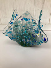 Afbeelding in Gallery-weergave laden, Cornflower Fused Glass Tea light Vases by Pam Peters - The Coast Office

