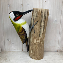 Cargar imagen en el visor de la galería, Green Woodpecker on Driftwood - The Coast Office
