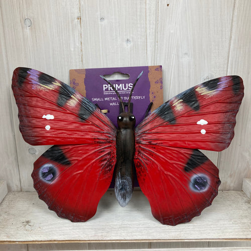 Red Metal 3D Butterfly Wall Art - The Coast Office