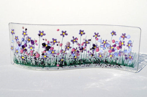 Violet Fused Glass Flower Waves - The Coast Office