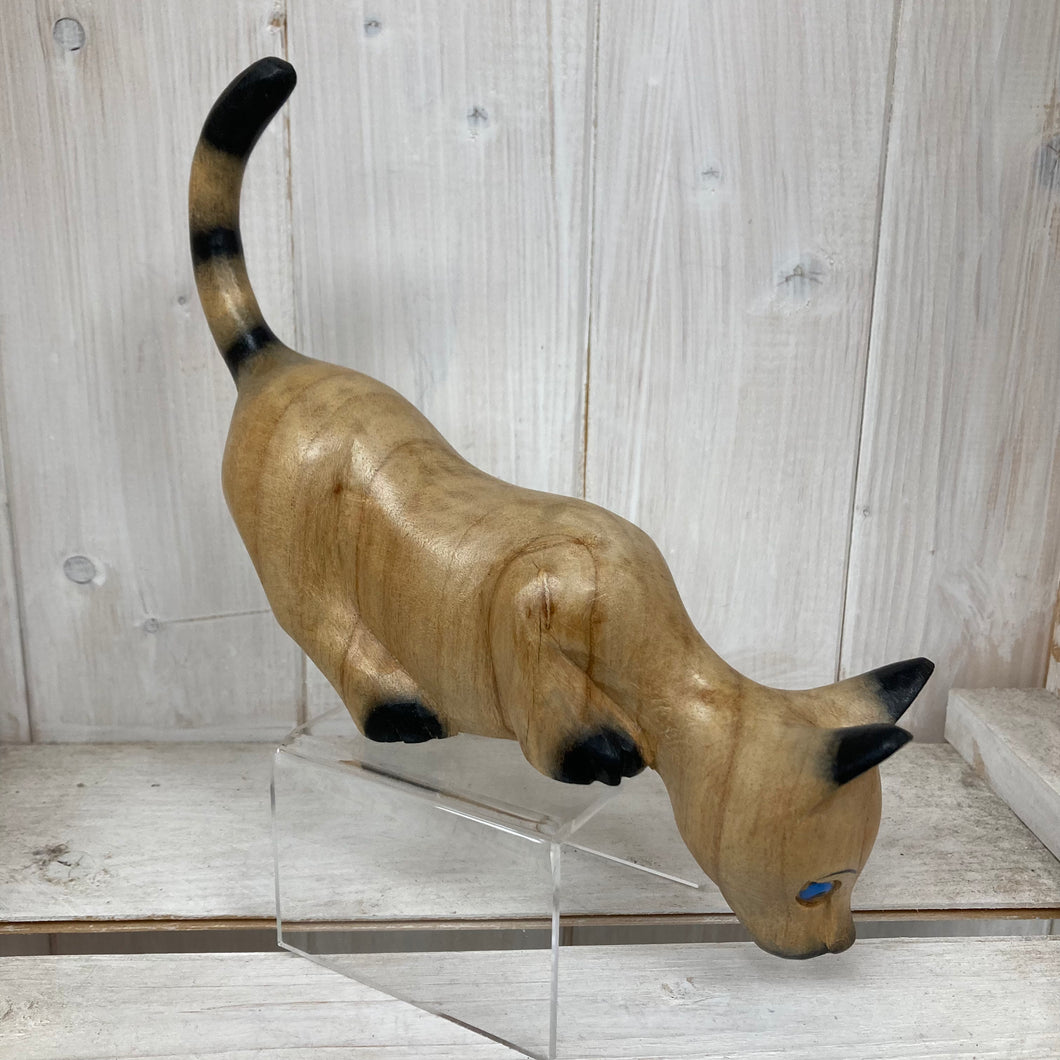Wooden Shelf Cat - The Coast Office